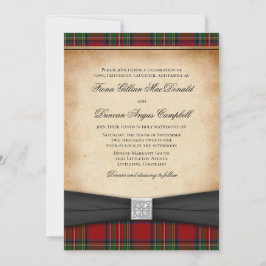 Royal Stuart Tartan Wedding Einladung