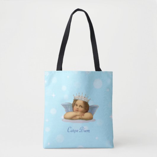 Royal Stylish Raphael Cherub on Light Blue Tasche (Vorderseite)