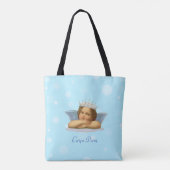 Royal Stylish Raphael Cherub on Light Blue Tasche (Rückseite)