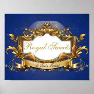 Royal Süßigkeiten & Leckereien Elegantes Candy Buf Poster