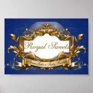 Royal Süßigkeiten & Leckereien Elegantes Candy Buf Poster