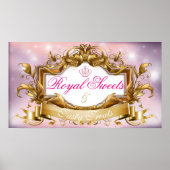Royal Süßigkeiten|Rosa und Gold Elegante Poster (Vorne)