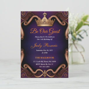 Royal Sweet 16 Einladungen