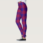 Royal Tartan Bliss: Modernes Blue & Red Elegance Leggings (Links)