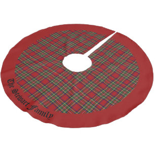 Royal Tartan Kariert Scottish Clan Ihr Familiennam Polyester Weihnachtsbaumdecke
