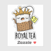Royal-tea Funny Tea Pun Aufkleber (Blatt)