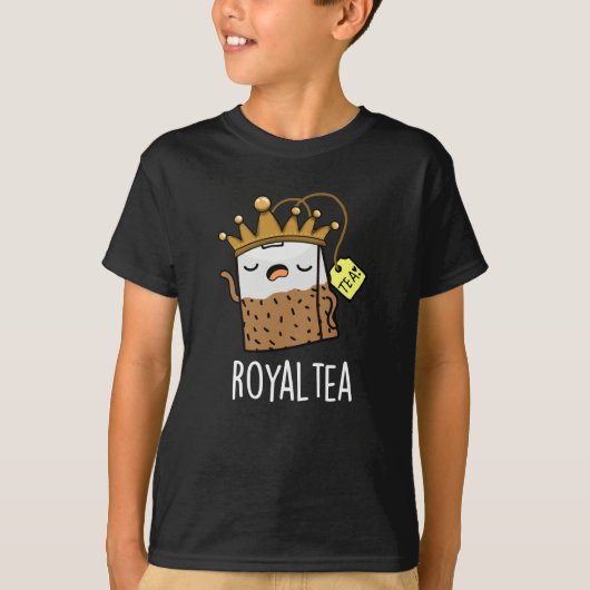 Royal-tea Funny Tea Pun Dark BG T-Shirt (Vorderseite)