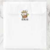 Royal-tea Funny Tea Pun Runder Aufkleber (Tasche)