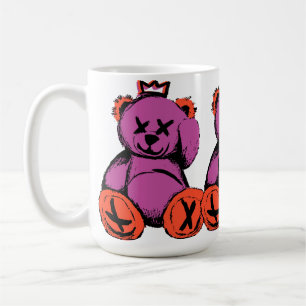 Royal Teddy Bear Lila & Orange Kaffeetasse