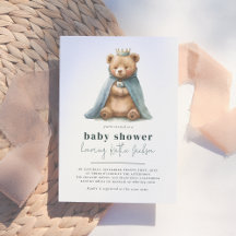 Royal Teddy Bear Little Prince Boy Baby Dusche