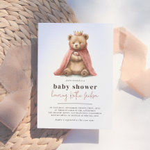 Royal Teddy Bear Little Princess Girl Baby Dusche