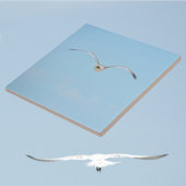 Royal Tern in Flight Coastal Sky Blue Fliese