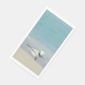 Royal Tern on Beach Seabird Fotografie Serviette (Ecke)