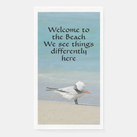 Royal Tern Willkommen bei Beach Fotografy Serviette (Vorderseite)