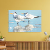 Royal Terns am Strand Leinwanddruck (Insitu (Wohnzimmer))