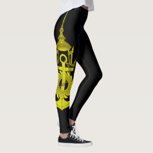 Royal Thai Navy Symbol auf schwarzen Leggings