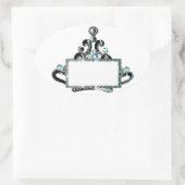 Royal Tiara Labels zu personalisieren! Ovaler Aufkleber (Tasche)