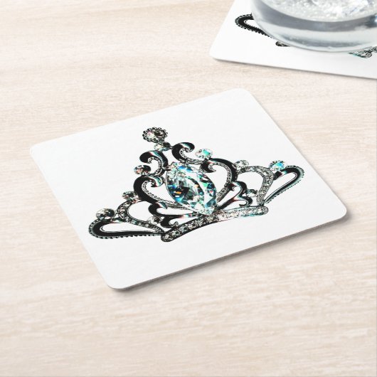 "Royal Tiara Rechteckiger Pappuntersetzer (angewinkelt)