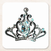 "Royal Tiara Rechteckiger Pappuntersetzer (Vorderseite)