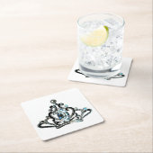 "Royal+Tiara" Rechteckiger Pappuntersetzer (Vor Ort)