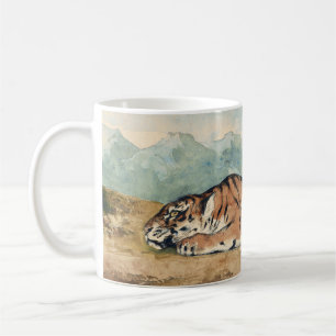 Royal Tiger, Eugene Delacroix, Französisch-Wasser Kaffeetasse