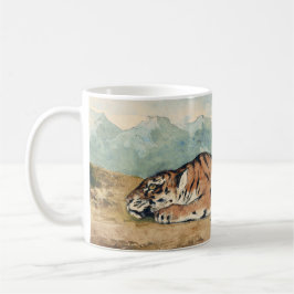 Royal Tiger, Eugene Delacroix, Französisch-Wasserf Kaffeetasse