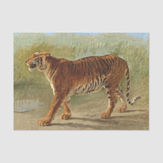 Royal Tiger Marching (von Rosa Bonheur) Seidenpapier (Vorderseite)