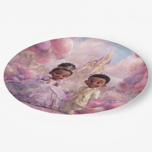 Royal Toddler Celebration Pappteller (Schrägansicht)