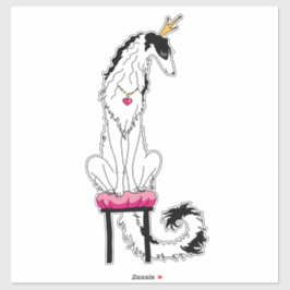 Royal Tri Borzoi Die Cut Vinyl Sticker