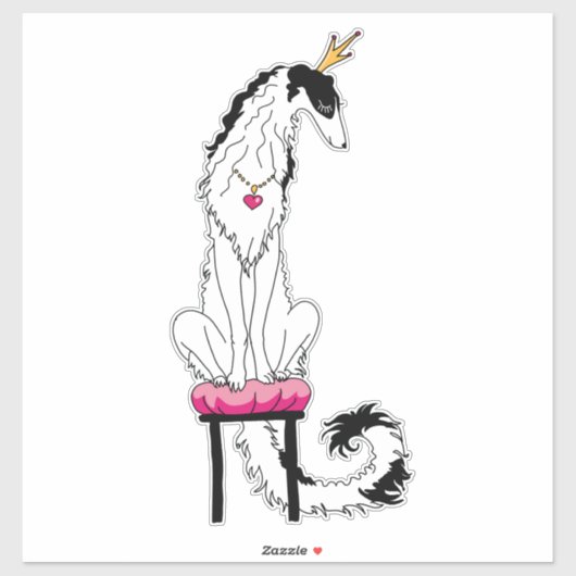 Royal Tri Borzoi Die Cut Vinyl Sticker (Blatt)