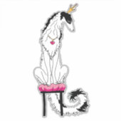 Royal Tri Borzoi Die Cut Vinyl Sticker (Vorderseite)