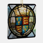 Royal Tudor Coat of Arms Henry VIII Festglas Keramikornament (Rechts)