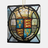 Royal Tudor Coat of Arms Henry VIII Festglas Keramikornament (Links)