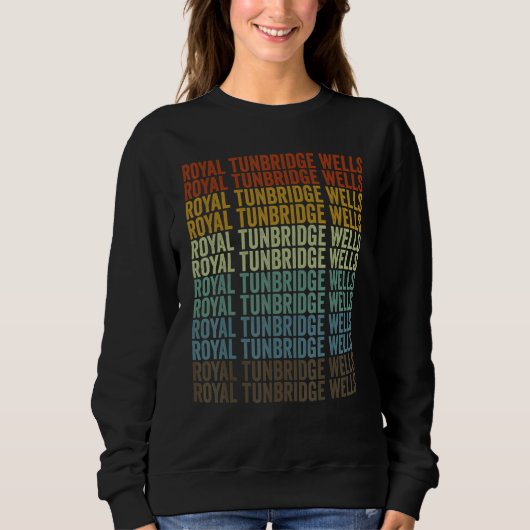 Royal Tunbridge Wells City Retro Sweatshirt (Vorderseite)