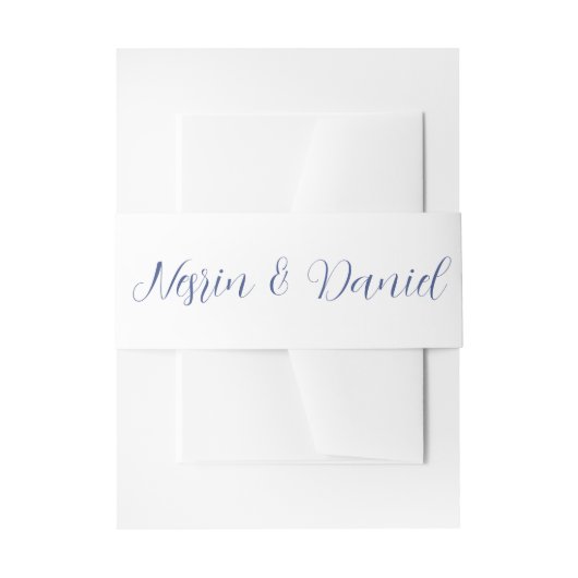 Royal Turkish Wedding Invitation White Belly Band (Vorderseite Beispiel)