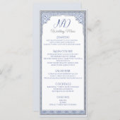 Royal Turkish Wedding Menu Card Menükarte (Vorne/Hinten)