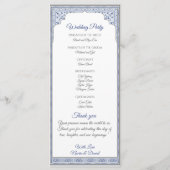 Royal Turkish Wedding Program Card Programm (Rückseite)