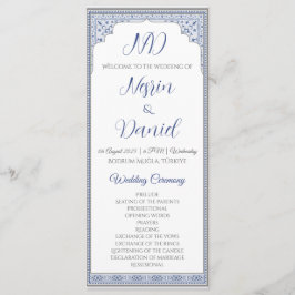 Royal Turkish Wedding Program Card Programm