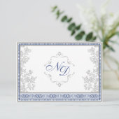 Royal Turkish Wedding RSVP Card (Stehend Vorderseite)
