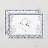 Royal Turkish Wedding RSVP Card (Vorne/Hinten)