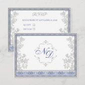 Royal Turkish Wedding RSVP Card Karte (Vorne/Hinten)