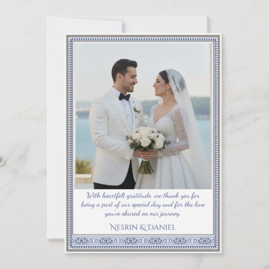 Royal Turkish Wedding Thank You Card Dankeskarte (Vorderseite)