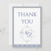 Royal Turkish Wedding Thank You Card Dankeskarte (Rückseite)
