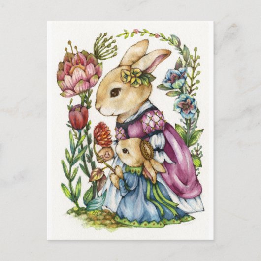 Royal Tutor - Princess Rabbit Art Postcard Postkarte (Vorderseite)