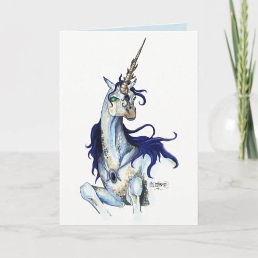 Royal Unicorn Birthday Card Karte (Vorderseite)