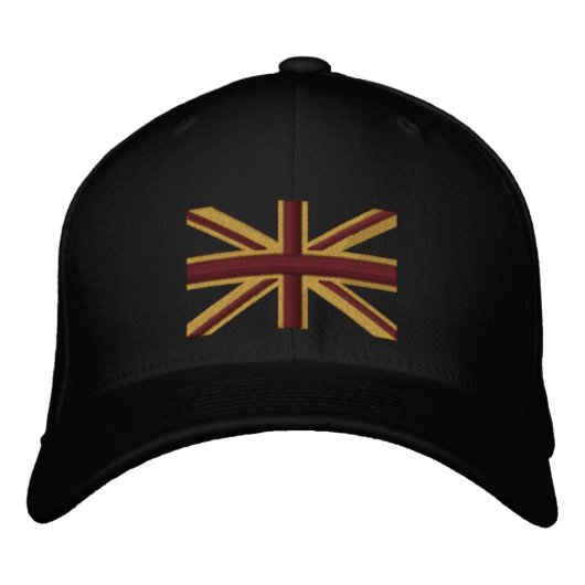 Royal Union Jack Flag England Swag Embroidery Bestickte Kappe (Vorderseite)