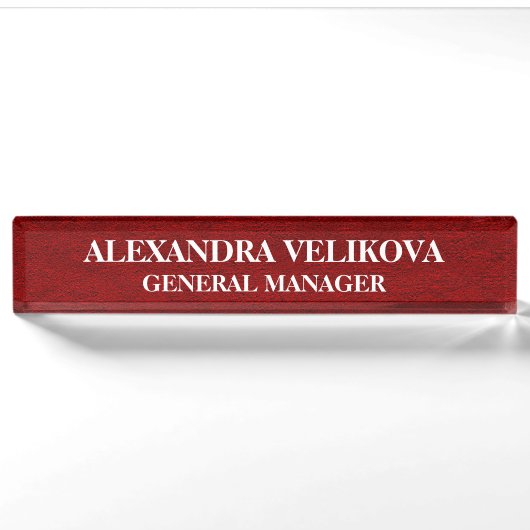 Royal Velvet Texture Print Namensplakette (Vorderseite)