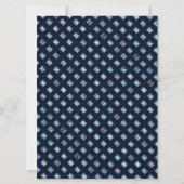 Royal Verziert Sapphire Blue Islamic Muslim Weddin Einladung (Rückseite)