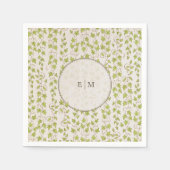 Royal Viktorianisch Elegante Blumenhochzeit Serviette (Vorderseite)