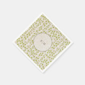 Royal Viktorianisch Elegante Blumenhochzeit Serviette (Ecke)